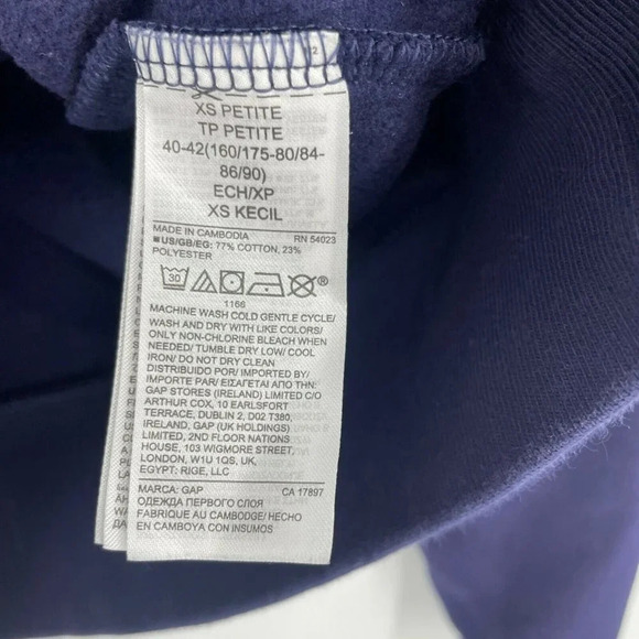 GAP Sweats Sweater Women's Sz XS Purple Pullover Half Zip Mock Neck Long Sleeves - Picture 6 of 8